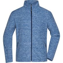 Men's Fleece Jacket - Fleecejacke in modischer Melange-Optik [Gr. XXL] (blue-melange/navy) (Art.-Nr. CA820476)