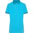 Ladies' Heather Polo - Melange Polo mit modischen Details [Gr. XL] (turquoise-melange/turquoise) (Art.-Nr. CA823768)