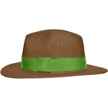Traveller Hat - Stilvoller Hut in leichter Sommerqualität (nougat / lime-green) (Art.-Nr. CA825562)
