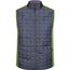 Men's Knitted Hybrid Vest - Weste im stylischen Materialmix [Gr. XL] (kiwi-melange/anthracite-melange) (Art.-Nr. CA825768)