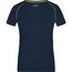 Ladies' Sports T-Shirt - Funktionsshirt für Fitness und Sport [Gr. L] (navy/bright-yellow) (Art.-Nr. CA829367)