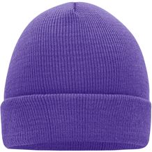Knitted Cap - Klassische Strickmütze in vielen Farben [Gr. one size] (dark-purple) (Art.-Nr. CA830140)