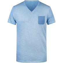 Men's Slub-T - T-Shirt im Vintage-Look [Gr. S] (horizon-blue) (Art.-Nr. CA840352)