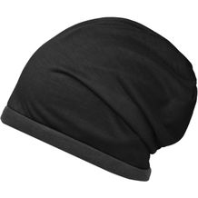 Fleece Beanie - Lässige Mütze mit Fleece-Kontrastabschluss (black / carbon) (Art.-Nr. CA840416)