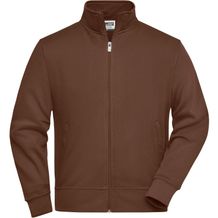 Workwear Sweat Jacket - Sweatjacke mit Stehkragen und Reißverschluss [Gr. 4XL] (Brown) (Art.-Nr. CA844146)