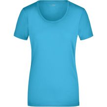 Ladies' Stretch Round-T - T-Shirt aus weichem Elastic-Single-Jersey [Gr. L] (Turquoise) (Art.-Nr. CA845949)