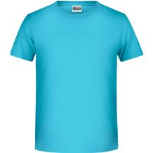 Boys' Basic-T - T-Shirt für Kinder in klassischer Form [Gr. M] (Turquoise) (Art.-Nr. CA851140)
