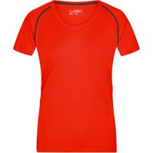Ladies' Sports T-Shirt - Funktions-Shirt für Fitness und Sport [Gr. XL] (bright-orange/black) (Art.-Nr. CA856709)