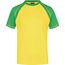 Men's Raglan-T - T-Shirt in sportlicher, zweifarbiger Optik [Gr. S] (yellow/frog) (Art.-Nr. CA856713)