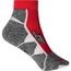 Sport Sneaker Socks - Funktionelle, kurze Sportsocke für Damen und Herren [Gr. 45-47] (red/white) (Art.-Nr. CA861599)