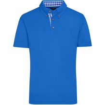 Men's Traditional Polo - Klassisches Polo im Trachtenlook [Gr. 3XL] (royal/royal-white) (Art.-Nr. CA864228)