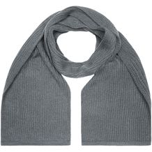 Knitted Scarf - Grober Strickschal mit eingefassten Enden (dark-grey-melange) (Art.-Nr. CA876563)
