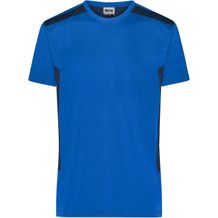 Men's Workwear T-Shirt - Strapazierfähiges und pflegeleichtes T-Shirt mit Kontrasteinsätzen [Gr. XXL] (royal/navy) (Art.-Nr. CA879020)