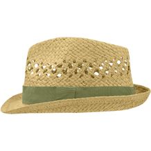 Summer Style Hat - Trendstarker Hut in aufwendiger Flechtoptik (straw / olive) (Art.-Nr. CA879696)