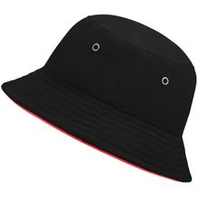 Fisherman Piping Hat for Kids - Trendiger Kinderhut aus weicher Baumwolle (black / red) (Art.-Nr. CA879715)
