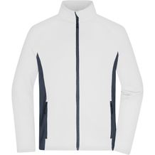Men's Stretchfleece Jacket - Bequeme, elastische Stretchfleece Jacke im sportlichen Look für Arbeit, Sport und Lifestyle [Gr. XXL] (white/carbon) (Art.-Nr. CA881447)
