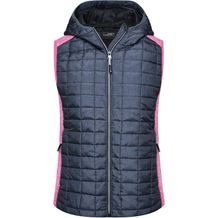 Ladies' Knitted Hybrid Vest - Weste im stylischen Materialmix [Gr. M] (pink-melange/anthracite-melange) (Art.-Nr. CA886050)