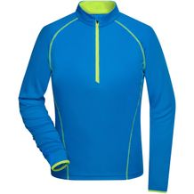 Ladies' Sports Shirt Longsleeve - Langarm Funktionsshirt für Fitness und Sport [Gr. M] (bright-blue/bright-yellow) (Art.-Nr. CA894948)