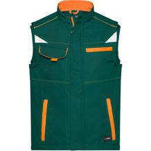 Workwear Softshell Vest - Funktionelle Softshellweste mit hochwertiger Ausstattung [Gr. 3XL] (dark-green/orange) (Art.-Nr. CA899091)