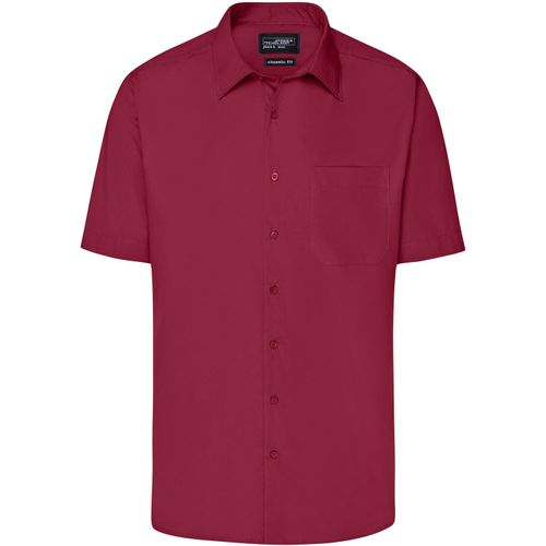 Men's Business Shirt Short-Sleeved - Klassisches Shirt aus strapazierfähigem Mischgewebe [Gr. S] (Art.-Nr. CA901180) - Pflegeleichte Popeline-Qualität mi...