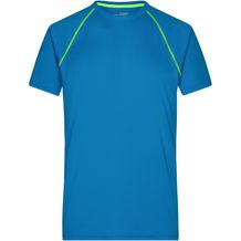Men's Sports T-Shirt - Funktions-Shirt für Fitness und Sport [Gr. L] (bright-blue/bright-yellow) (Art.-Nr. CA902795)