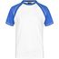 Men's Raglan-T - T-Shirt in sportlicher, zweifarbiger Optik [Gr. L] (white/royal) (Art.-Nr. CA904098)