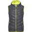 Ladies' Down Vest - Ultraleichte sportliche Daunenweste mit Kapuze [Gr. S] (carbon/acid-yellow) (Art.-Nr. CA905191)