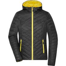 Ladies' Lightweight Jacket - Leichte Wendejacke mit sorona®AURA Wattierung (nachwachsender, pflanzlicher Rohstoff) [Gr. XL] (black/yellow) (Art.-Nr. CA906554)