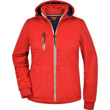 Ladies' Maritime Jacket - Junge Softshelljacke mit modischen Details [Gr. L] (red/navy/white) (Art.-Nr. CA906926)