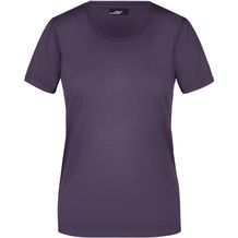 Ladies' Basic-T - Leicht tailliertes T-Shirt aus Single Jersey [Gr. M] (aubergine) (Art.-Nr. CA907299)