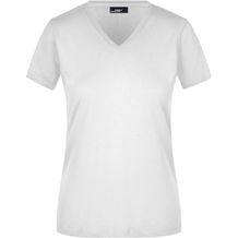 Ladies' Slim Fit V-T - Figurbetontes V-Neck-T-Shirt [Gr. L] (white) (Art.-Nr. CA916659)