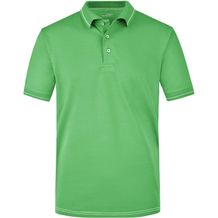 Men's Elastic Polo - Hochwertiges Poloshirt mit Kontraststreifen [Gr. M] (lime-green/white) (Art.-Nr. CA919164)
