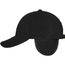 6 Panel Fleece Cap with Earflaps - Wärmendes Fleece-Cap mit ausklappbarem Ohrenschutz (black) (Art.-Nr. CA919202)