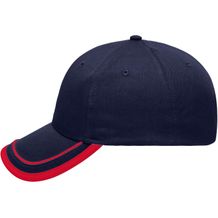 6 Panel Piping Cap - Brushed 6 Panel Cap [Gr. one size] (navy/red) (Art.-Nr. CA920412)