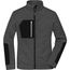 Ladies' Structure Fleece Jacket - Pflegeleichte Strick-Fleecejacke für Arbeit und Freizeit [Gr. XL] (black-melange/black/silver) (Art.-Nr. CA921230)
