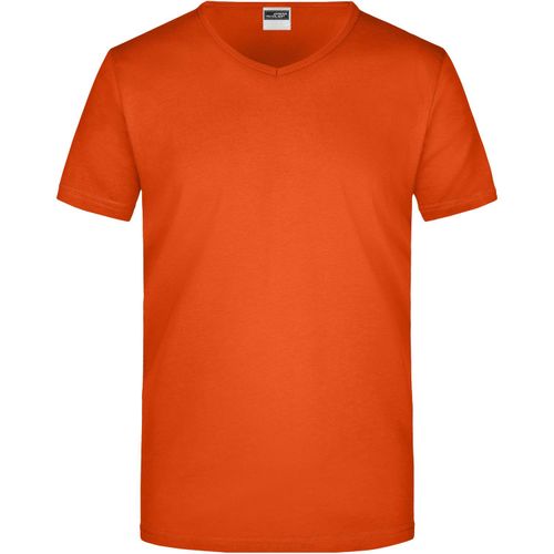 Men's Slim Fit V-T - Figurbetontes V-Neck-T-Shirt [Gr. S] (Art.-Nr. CA928033) - Einlaufvorbehandelter Single Jersey
Gek...
