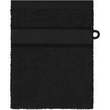 Flannel - Waschhandschuh im modischen Design (black) (Art.-Nr. CA930829)