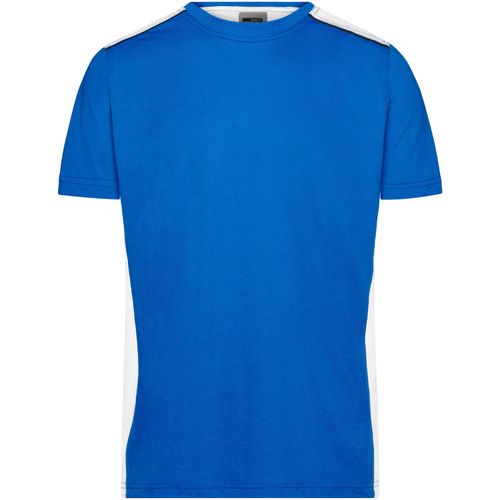 Men's Workwear T-Shirt - Strapazierfähiges und pflegeleichtes T-Shirt mit Kontrasteinsätzen [Gr. 5XL] (Art.-Nr. CA932488) - Materialmix aus Baumwolle und Polyester...