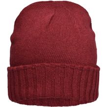 Melange Hat Basic - Elegante Strickmütze mit Krempe [Gr. one size] (dark-red) (Art.-Nr. CA945049)