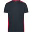 Men's Workwear T-Shirt - Strapazierfähiges und pflegeleichtes T-Shirt mit Kontrasteinsätzen [Gr. S] (carbon/red) (Art.-Nr. CA945997)