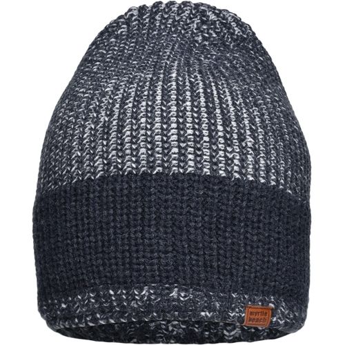 Urban Knitted Hat - Melierte Strickmütze in modischem Ripp-Design (Art.-Nr. CA948403) - Breite umlaufende Uni-Rippe
Extra lange...