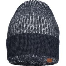 Urban Knitted Hat - Melierte Strickmütze in modischem Ripp-Design [Gr. one size] (navy/silver) (Art.-Nr. CA948403)