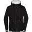 Ladies' Club Sweat Jacket - Sweatjacke mit Reißverschluss und Kapuze [Gr. XL] (black/white) (Art.-Nr. CA953318)