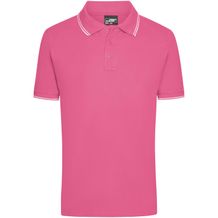 Men's Polo - Polo in elastischer Piqué-Qualität [Gr. M] (pink/white) (Art.-Nr. CA956425)