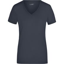 Ladies' Stretch V-T - T-Shirt aus weichem Elastic-Single-Jersey [Gr. L] (navy) (Art.-Nr. CA962465)