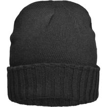 Melange Hat Basic - Elegante Strickmütze mit Krempe (black) (Art.-Nr. CA965097)