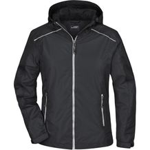 Ladies' Rain Jacket - Sportliche, funktionale Outdoorjacke [Gr. S] (black/silver) (Art.-Nr. CA966152)
