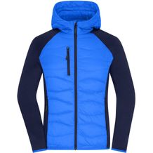 Ladies' Hybrid Jacket - Sportliche Jacke mit Kapuze im attraktiven Materialmix [Gr. L] (blue/navy) (Art.-Nr. CA967352)
