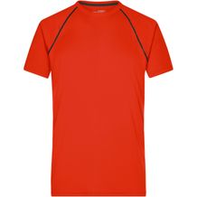 Men's Sports T-Shirt - Funktions-Shirt für Fitness und Sport [Gr. L] (bright-orange/black) (Art.-Nr. CA967701)