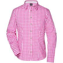 Ladies' Traditional Shirt - Damen-Bluse und Herren-Hemd im klassischen Trachtenlook [Gr. M] (purple/white) (Art.-Nr. CA969787)